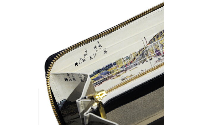 【ふるさと納税】長財布 IKI HOKUSAI キャメル メンズ メンズ財布 本革 革 レザー 日本製 財布 ラウンドファスナー 和風 レディース レディース財布 東京 東京都 墨田区 サムネイル3