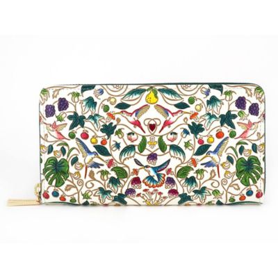 長財布 大容量 ぐるっとファスナーの長財布 ハチドリの憂鬱 文庫屋大関 通帳が入る 財布 レディース 本革 牛革 通帳ケース 通帳入れ 通帳 ファスナー カード 収納 ポケット 小銭入れ 仕切り 工芸品 雑貨 東京　お届け：発送可能時期より順次配送