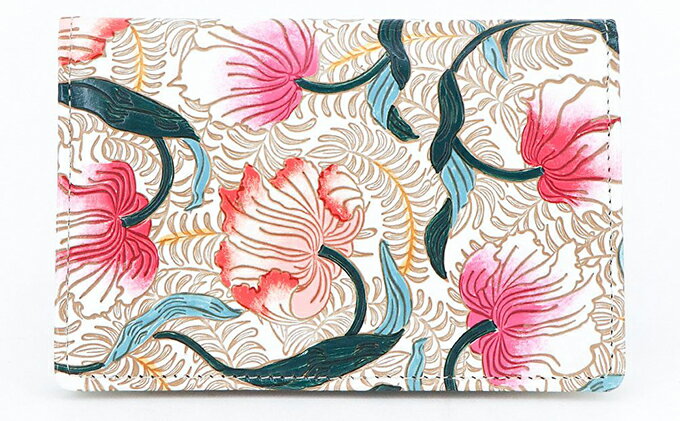 【ふるさと納税】パスケース ノースガーデン コーラル 文庫屋大関 名刺入れ カードホルダー 名刺ケース 名刺ホルダー カード入れ 定期入れ 定期ケース 雑貨 生活雑貨 小物 革小物 革製品 本革 日用品 東京 東京都 墨田区　お届け：発送可能時期より順次配送 サムネイル2