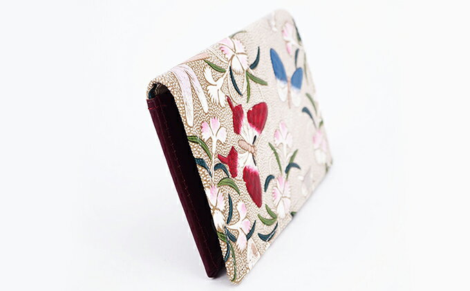 【ふるさと納税】パスケース 撫子 文庫屋大関 名刺入れ カードホルダー 名刺ケース 名刺ホルダー カード入れ 定期入れ 定期ケース 雑貨 生活雑貨 小物 革小物 革製品 本革 日用品 民芸品 工芸品 東京 東京都 墨田区　お届け：発送可能時期より順次配送 サムネイル3