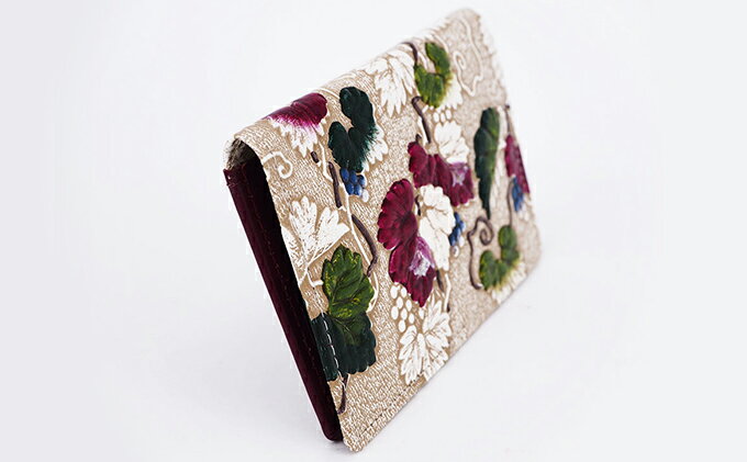 【ふるさと納税】パスケース 野葡萄 文庫屋大関 名刺入れ カードホルダー 名刺ケース 名刺ホルダー カード入れ 定期入れ 定期ケース 雑貨 生活雑貨 小物 革小物 革製品 本革 日用品 民芸品 工芸品 東京 東京都 墨田区　お届け：発送可能時期より順次配送 サムネイル3