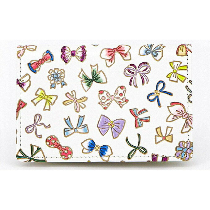 名刺入れ パスカードホルダー プチリボン 文庫屋大関 カードケース パスケース カード 名刺 収納 ケース 名刺ケース 本革 牛革 革 皮革 スリム コンパクト 工芸品 工芸 雑貨 おしゃれ レディース 日本製 東京　お届け：発送可能時期より順次配送