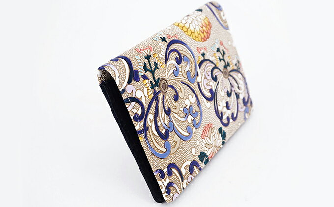 【ふるさと納税】パスケース 乱菊 青紫 文庫屋大関 名刺入れ カードホルダー 名刺ケース 名刺ホルダー カード入れ 定期入れ 定期ケース 雑貨 生活雑貨 小物 革小物 革製品 本革 日用品 民芸品 工芸品 東京 東京都 墨田区　お届け：発送可能時期より順次配送 サムネイル3