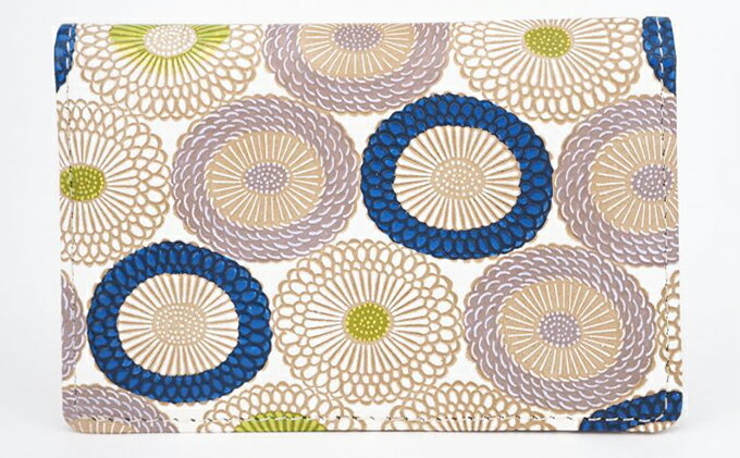 【ふるさと納税】パスケース 笠菊 水明 文庫屋大関 名刺入れ カードホルダー 名刺ケース 名刺ホルダー カード入れ 定期入れ 定期ケース 雑貨 生活雑貨 小物 革小物 革製品 本革 日用品 民芸品 工芸品 東京 東京都 墨田区　お届け：発送可能時期より順次配送 サムネイル2