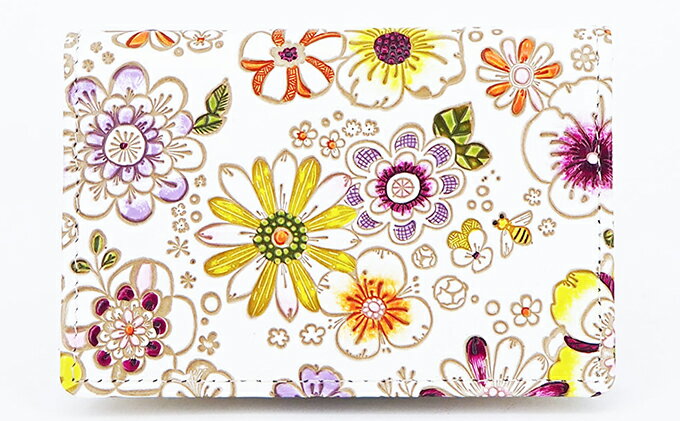 【ふるさと納税】パスカードホルダー みつばち 文庫屋大関 名刺入れ パスケース カードホルダー 定期入れ 革製品 革小物 大容量 ファッション小物 定期券入れ Suica入れ パスモケース 日用品 雑貨 東京 東京都 墨田区　お届け：発送可能時期より順次配送 サムネイル2