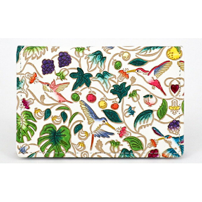 パスケース ハチドリの憂鬱 文庫屋大関 名刺入れ カードホルダー 名刺ケース 名刺ホルダー カード入れ 定期入れ 定期ケース 小物 革小物 革製品 革 民芸品 鳥グッズ 日本製 東京 東京都 墨田区　お届け：発送可能時期より順次配送