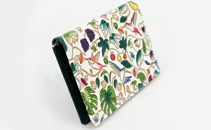 【ふるさと納税】パスケース ハチドリの憂鬱 文庫屋大関 名刺入れ カードホルダー 名刺ケース 名刺ホルダー カード入れ 定期入れ 定期ケース 小物 革小物 革製品 革 民芸品 鳥グッズ 日本製 東京 東京都 墨田区　お届け：発送可能時期より順次配送 サムネイル3