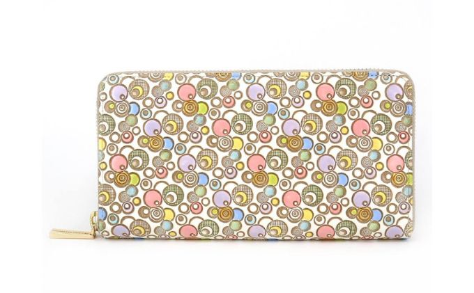 【ふるさと納税】【文庫屋大関】 大容量　ぐるっとファスナーの長財布　ポッピンソーダ【皮革工芸品】 ファッション小物 民芸品 　お届け：発送可能時期より順次配送 サムネイル2