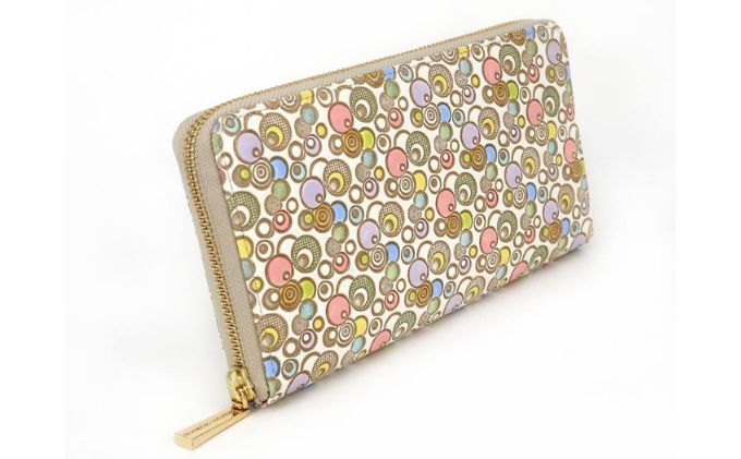 【ふるさと納税】【文庫屋大関】 大容量　ぐるっとファスナーの長財布　ポッピンソーダ【皮革工芸品】 ファッション小物 民芸品 　お届け：発送可能時期より順次配送 サムネイル3