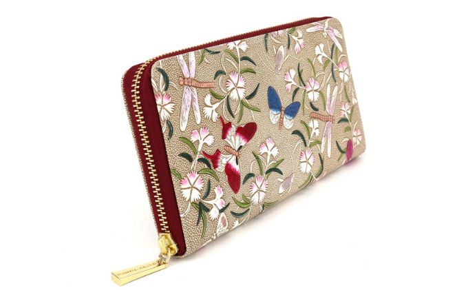 【ふるさと納税】【文庫屋大関】 大容量　ぐるっとファスナーの長財布　撫子【皮革工芸品】 ファッション小物 民芸品 　お届け：発送可能時期より順次配送 サムネイル3