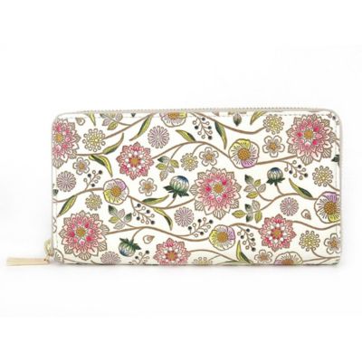 【文庫屋大関】 大容量　ぐるっとファスナーの長財布　ダリア＜ベリーピンク＞【皮革工芸品】 ファッション小物 民芸品 　お届け：発送可能時期より順次配送