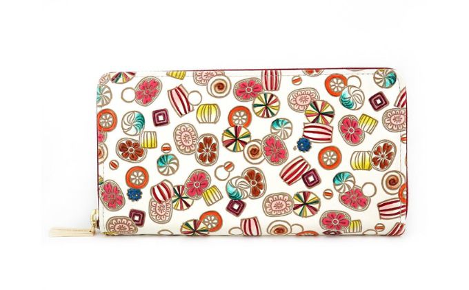 【ふるさと納税】【文庫屋大関】 大容量　ぐるっとファスナーの長財布　飴【皮革工芸品】 ファッション小物 民芸品 　お届け：発送可能時期より順次配送 サムネイル2