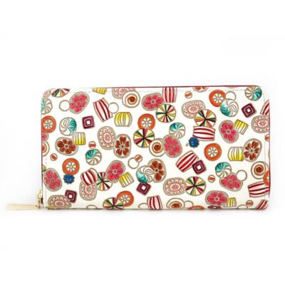 【文庫屋大関】 大容量　ぐるっとファスナーの長財布　飴【皮革工芸品】 ファッション小物 民芸品 　お届け：発送可能時期より順次配送