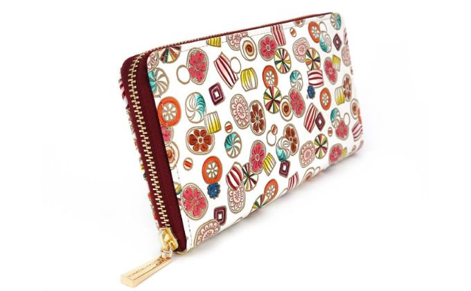 【ふるさと納税】【文庫屋大関】 大容量　ぐるっとファスナーの長財布　飴【皮革工芸品】 ファッション小物 民芸品 　お届け：発送可能時期より順次配送 サムネイル3