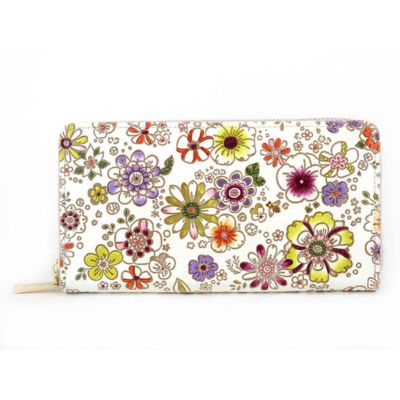 【文庫屋大関】 大容量　ぐるっとファスナーの長財布　みつばち【皮革工芸品】 ファッション小物 民芸品 　お届け：発送可能時期より順次配送