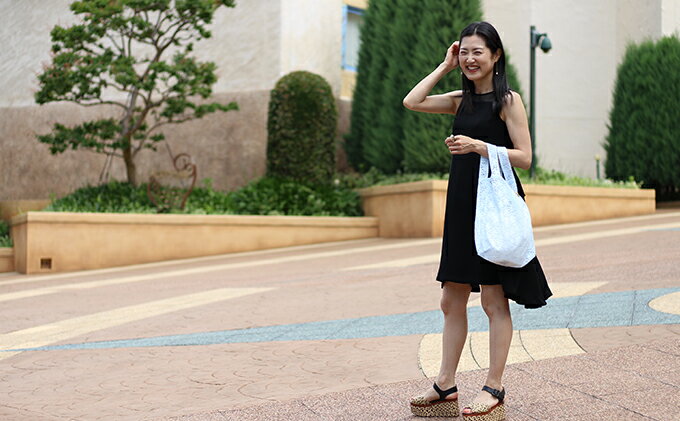 【ふるさと納税】〈Chaleur シャルール〉Ribbon marcheレース【M】サイズ ファッション かばん トートバッグ 手提げ サムネイル3