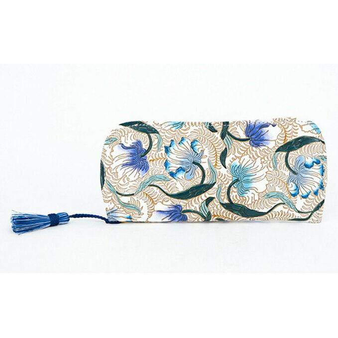 【文庫屋大関】メガネケース　ノースガーデン＜ターコイズ＞【皮革工芸品】 ファッション小物 民芸品 　お届け：発送可能時期より順次配送