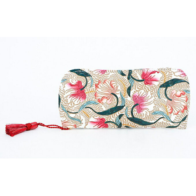 【文庫屋大関】メガネケース　ノースガーデン＜コーラル＞【皮革工芸品】 ファッション小物 民芸品 　お届け：発送可能時期より順次配送