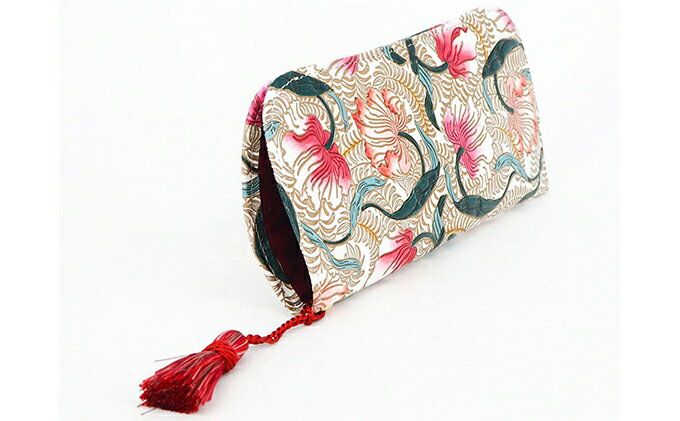 【ふるさと納税】【文庫屋大関】メガネケース　ノースガーデン＜コーラル＞【皮革工芸品】 ファッション小物 民芸品 　お届け：発送可能時期より順次配送 サムネイル3