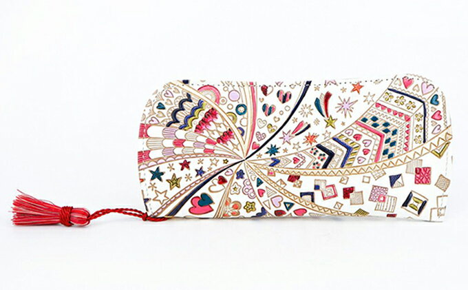 【ふるさと納税】【文庫屋大関】メガネケース　グロッシーハート【皮革工芸品】 ファッション小物 民芸品 　お届け：発送可能時期より順次配送 サムネイル2