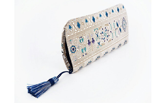 【ふるさと納税】【文庫屋大関】メガネケース　アポロン＜ブルー＞【皮革工芸品】 ファッション小物 民芸品 　お届け：発送可能時期より順次配送 サムネイル3