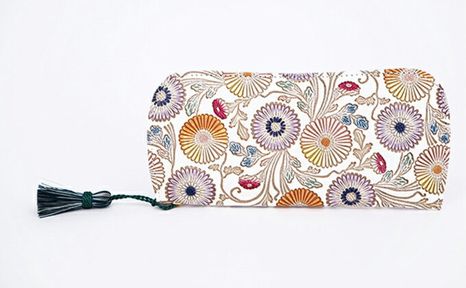 【ふるさと納税】【文庫屋大関】メガネケース　更紗菊【皮革工芸品】 ファッション小物 民芸品 　お届け：発送可能時期より順次配送 サムネイル2