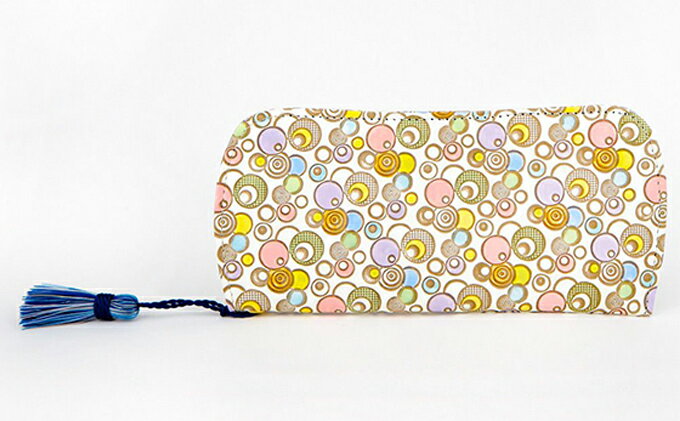 【ふるさと納税】【文庫屋大関】メガネケース　ポッピンソーダ【皮革工芸品】 ファッション小物 民芸品 　お届け：発送可能時期より順次配送 サムネイル2