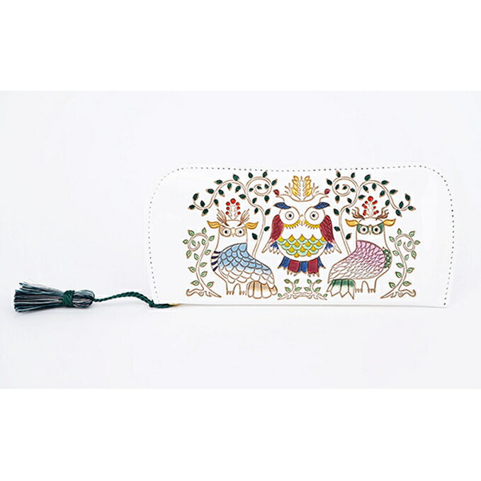 【文庫屋大関】メガネケース　ふくろう【皮革工芸品】 ファッション小物 民芸品 　お届け：発送可能時期より順次配送