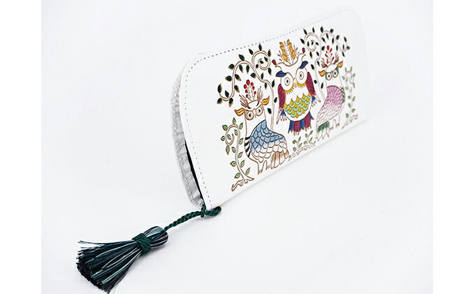 【ふるさと納税】【文庫屋大関】メガネケース　ふくろう【皮革工芸品】 ファッション小物 民芸品 　お届け：発送可能時期より順次配送 サムネイル3