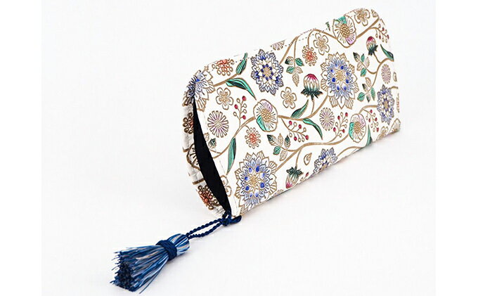 【ふるさと納税】【文庫屋大関】メガネケース　ダリア＜コバルトブルー＞【皮革工芸品】 ファッション小物 民芸品 　お届け：発送可能時期より順次配送 サムネイル3