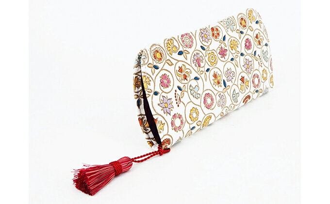 【ふるさと納税】【文庫屋大関】メガネケース　金唐小花【皮革工芸品】 ファッション小物 民芸品 　お届け：発送可能時期より順次配送 サムネイル3