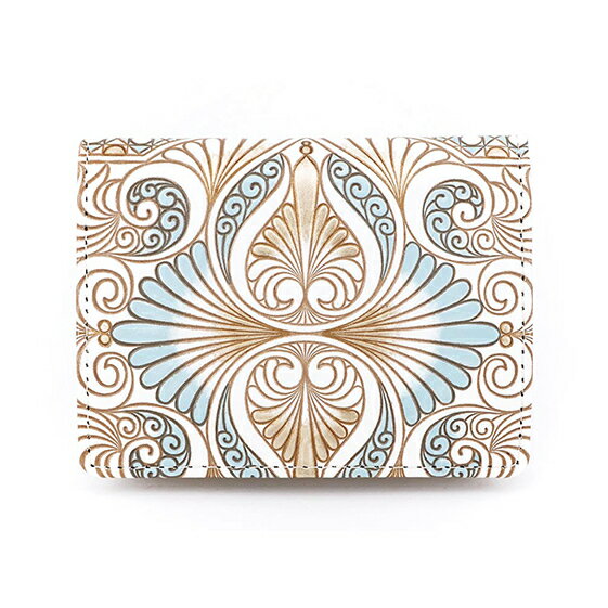 【文庫屋大関】箱まち小銭入れ　ロカイユ＜ブルーグレー＞【皮革工芸品】 ファッション小物 財布 民芸品 　お届け：発送可能時期より順次配送