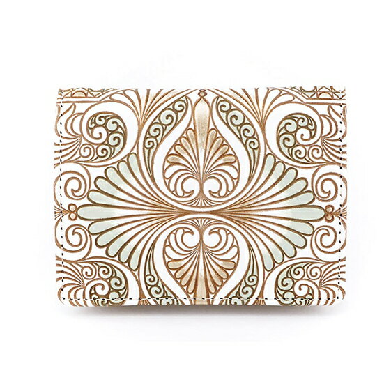 【文庫屋大関】箱まち小銭入れ　ロカイユ＜ペールカーキ＞【皮革工芸品】 ファッション小物 財布 民芸品 　お届け：発送可能時期より順次配送