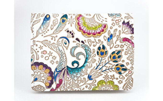 【ふるさと納税】【文庫屋大関】箱まち小銭入れ　孔雀【皮革工芸品】 ファッション小物 財布 民芸品 　お届け：発送可能時期より順次配送 サムネイル2