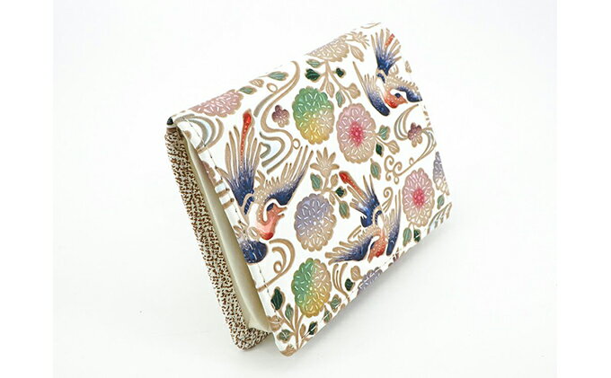 【ふるさと納税】【文庫屋大関】箱まち小銭入れ　花鳥【皮革工芸品】 ファッション小物 財布 民芸品 　お届け：発送可能時期より順次配送 サムネイル3