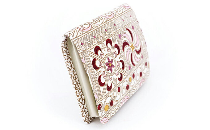 【ふるさと納税】【文庫屋大関】箱まち小銭入れ　錦紗＜ピンク＞【皮革工芸品】 ファッション小物 財布 民芸品 　お届け：発送可能時期より順次配送 サムネイル3