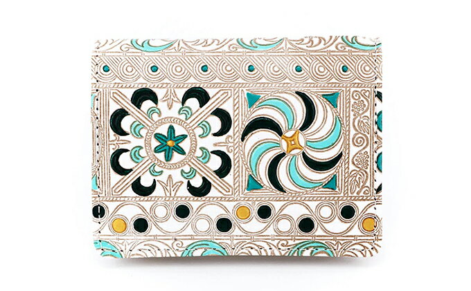 【ふるさと納税】箱まち 小銭入れ 錦紗 緑 文庫屋大関 コインケース ボックスコインケース 財布 おさいふ ウォレット 革製品 革小物 ファッション小物 小物入れ 日用品 雑貨 東京 東京都 墨田区　お届け：発送可能時期より順次配送 サムネイル2