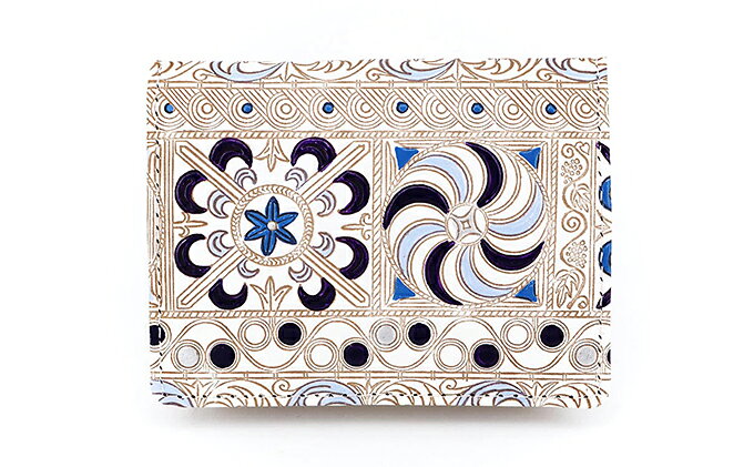 【ふるさと納税】【文庫屋大関】箱まち小銭入れ　錦紗＜紫＞【皮革工芸品】 ファッション小物 財布 民芸品 　お届け：発送可能時期より順次配送 サムネイル2