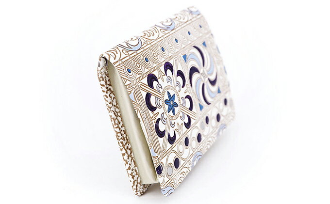 【ふるさと納税】【文庫屋大関】箱まち小銭入れ　錦紗＜紫＞【皮革工芸品】 ファッション小物 財布 民芸品 　お届け：発送可能時期より順次配送 サムネイル3