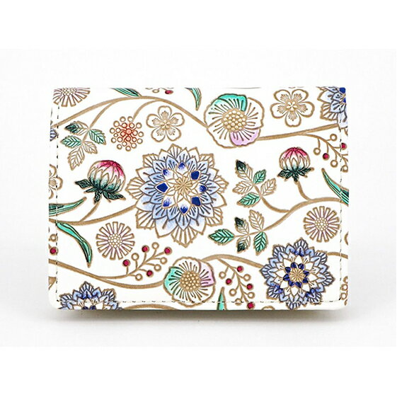 【文庫屋大関】箱まち小銭入れ　ダリア＜コバルトブルー＞【皮革工芸品】　お届け：発送可能時期より順次配送