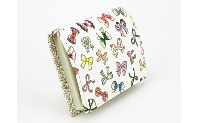 【ふるさと納税】【文庫屋大関】箱まち小銭入れ　プチリボン【皮革工芸品】 ファッション小物 財布 民芸品 　お届け：発送可能時期より順次配送 サムネイル3