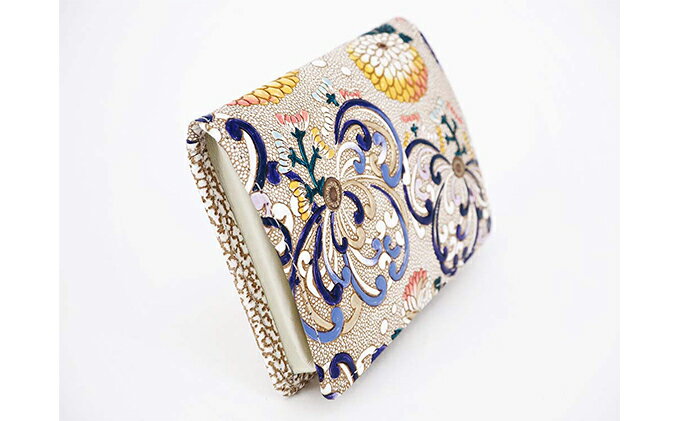 【ふるさと納税】【文庫屋大関】箱まち小銭入れ　乱菊＜青紫＞【皮革工芸品】 ファッション小物 財布 民芸品 　お届け：発送可能時期より順次配送 サムネイル3