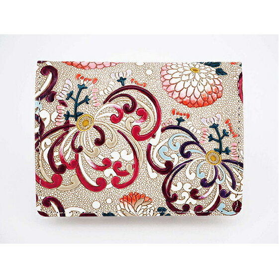 箱まち 小銭入れ 乱菊 赤紫 文庫屋大関 コインケース ボックスコインケース 財布 おさいふ ウォレット 革製品 革小物 ファッション小物 小物入れ 日用品 雑貨 東京 東京都 墨田区　お届け：発送可能時期より順次配送