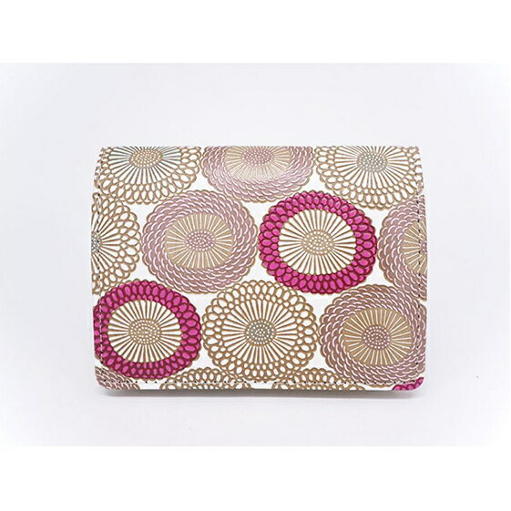 【文庫屋大関】箱まち小銭入れ　笠菊＜桃花＞【皮革工芸品】 ファッション小物 財布 民芸品 　お届け：発送可能時期より順次配送