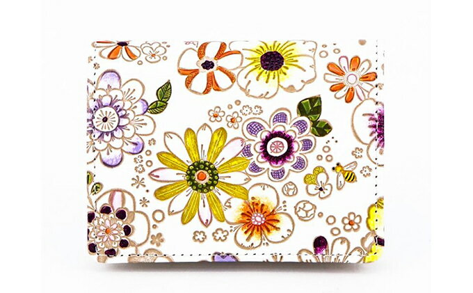 【ふるさと納税】【文庫屋大関】箱まち小銭入れ　みつばち【皮革工芸品】 ファッション小物 財布 民芸品 　お届け：発送可能時期より順次配送 サムネイル2