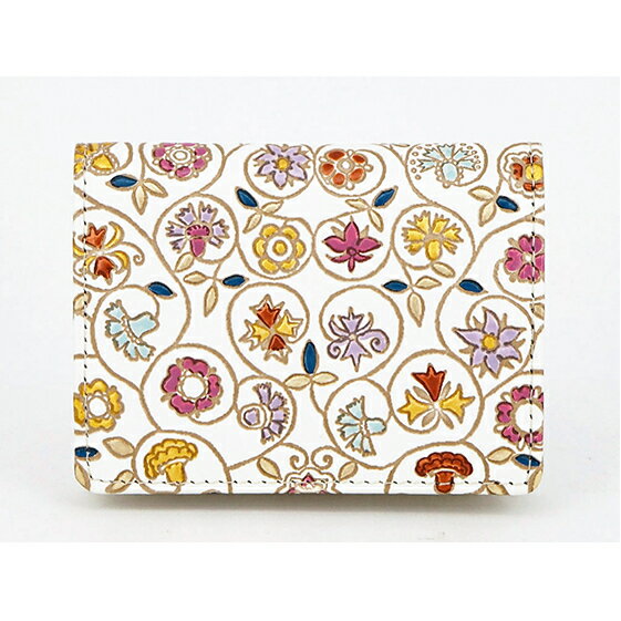【文庫屋大関】箱まち小銭入れ　金唐小花【皮革工芸品】 ファッション小物 財布 民芸品 　お届け：発送可能時期より順次配送