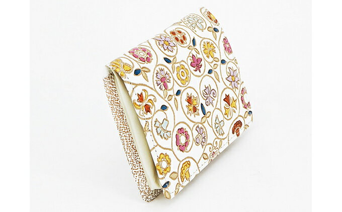 【ふるさと納税】【文庫屋大関】箱まち小銭入れ　金唐小花【皮革工芸品】 ファッション小物 財布 民芸品 　お届け：発送可能時期より順次配送 サムネイル3