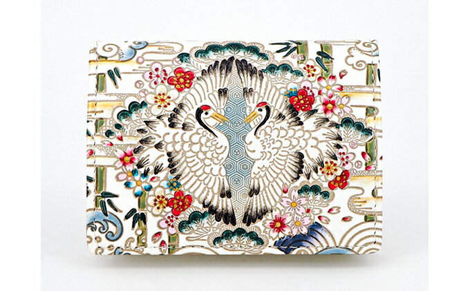 【ふるさと納税】【文庫屋大関】箱まち小銭入れ　むかい鶴【皮革工芸品】 ファッション小物 財布 民芸品 　お届け：発送可能時期より順次配送 サムネイル2
