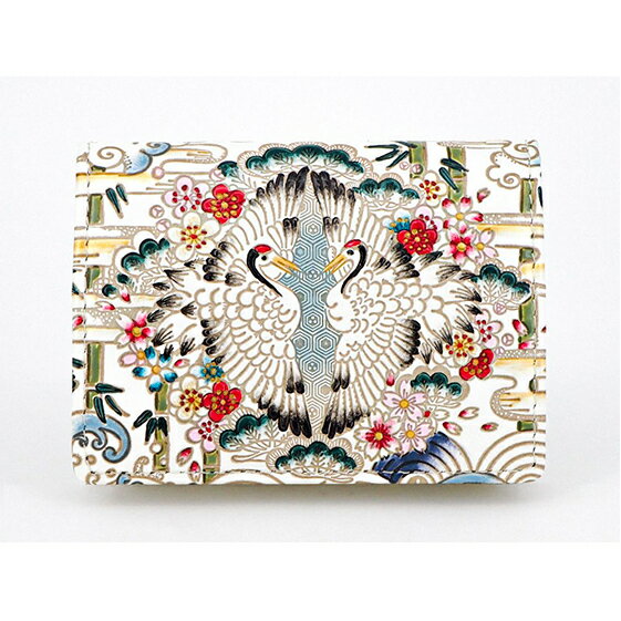 【文庫屋大関】箱まち小銭入れ　むかい鶴【皮革工芸品】 ファッション小物 財布 民芸品 　お届け：発送可能時期より順次配送