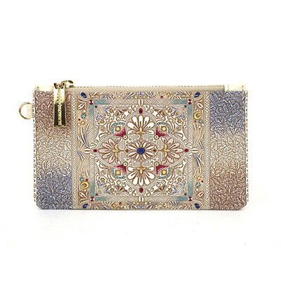 【文庫屋大関】すっきりカードケース　夢幻のタピ【皮革工芸品】 ファッション小物 雑貨 フラグメントケース 小銭入れ付き 収納 スマート 日本製 　お届け：発送可能時期より順次配送